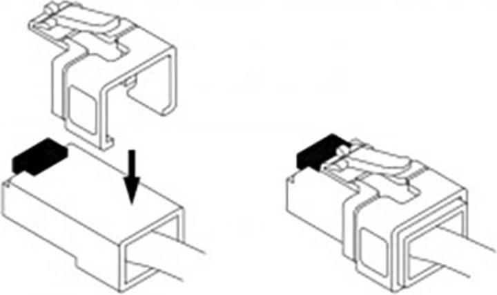 Actual product image Delock RJ45 jack repair clips
