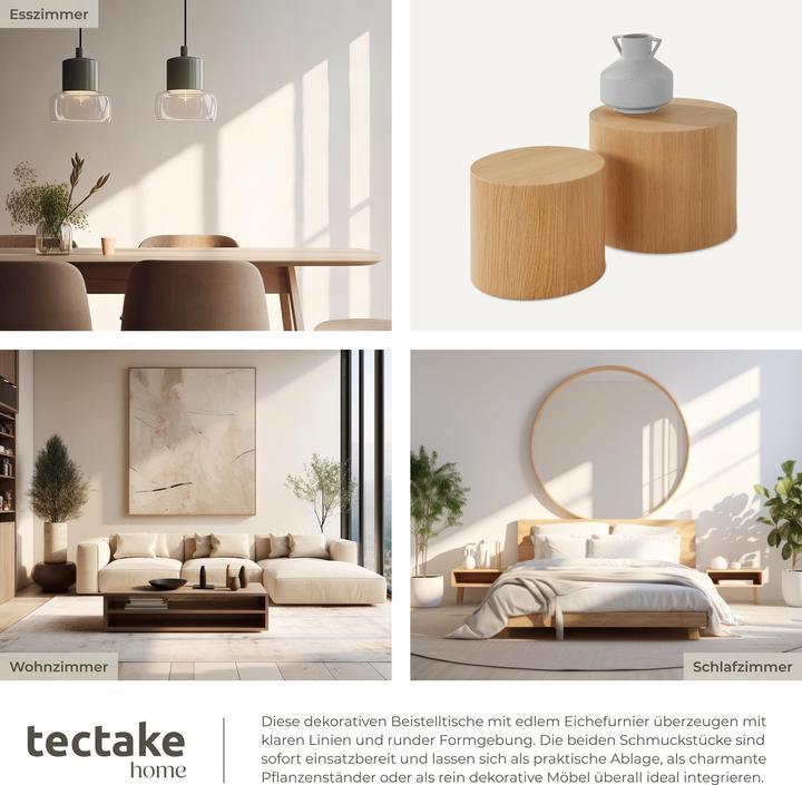 Produktbild tectake Danny (Ø 48 x 38 cm, Ø 38 x 32.5 cm)