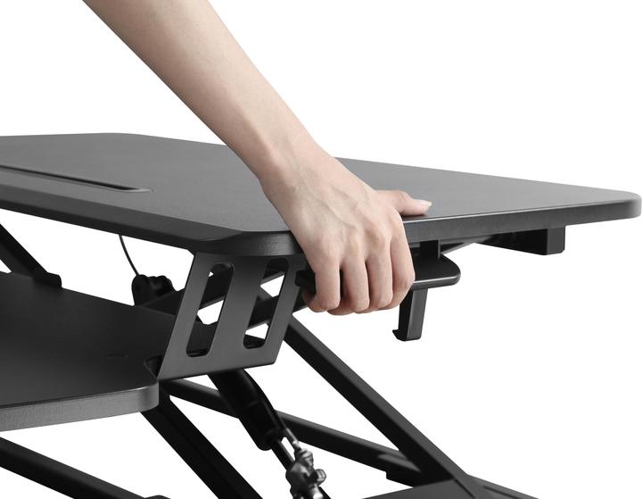 Actual product image equip ERGO monitor table with sit-stand bench extension heavy 15kg
