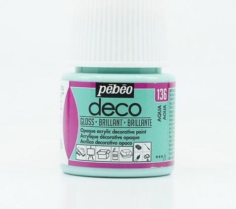 Immagine prodotto Pebeo Deco Colore acrilica lucida (Turchese scuro, 45 ml)