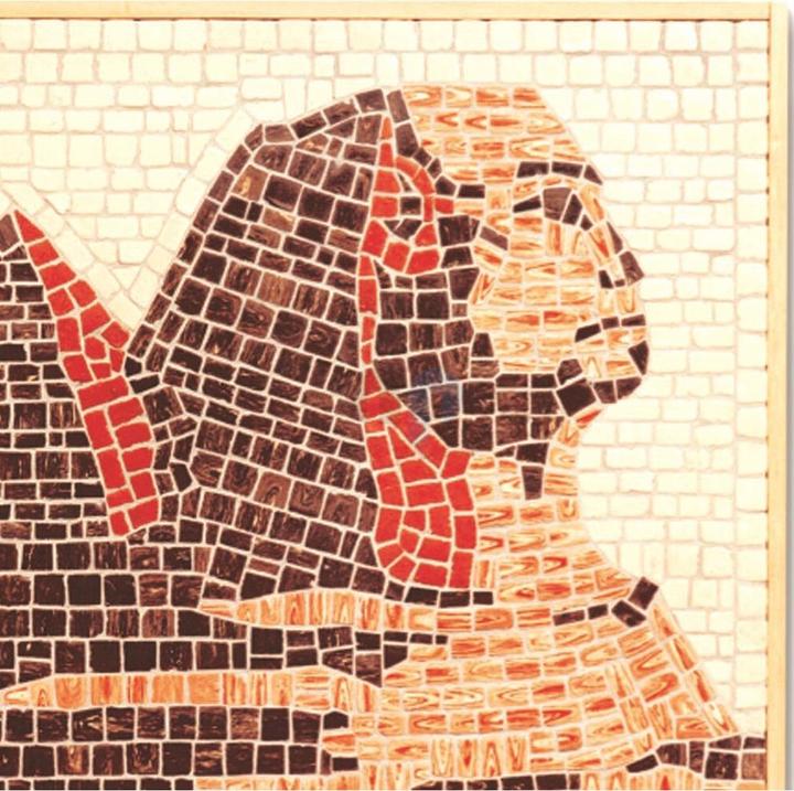 Actual product image Block Cuit. Ceramic stone mosaic - Pyramid of Giza (34 x 27 cm)