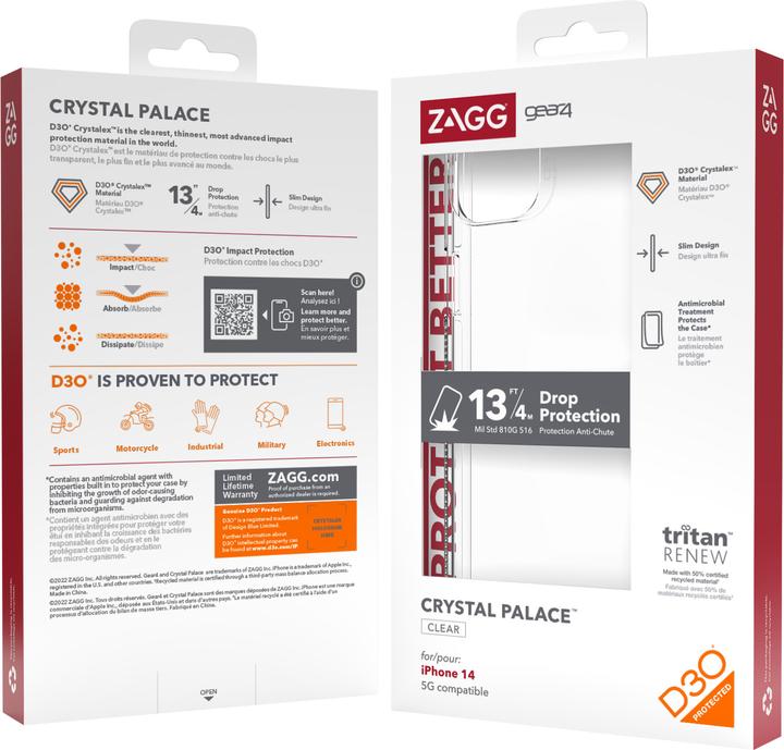 Actual product image Zagg Cases Crystal Palace (Apple iPhone 14)