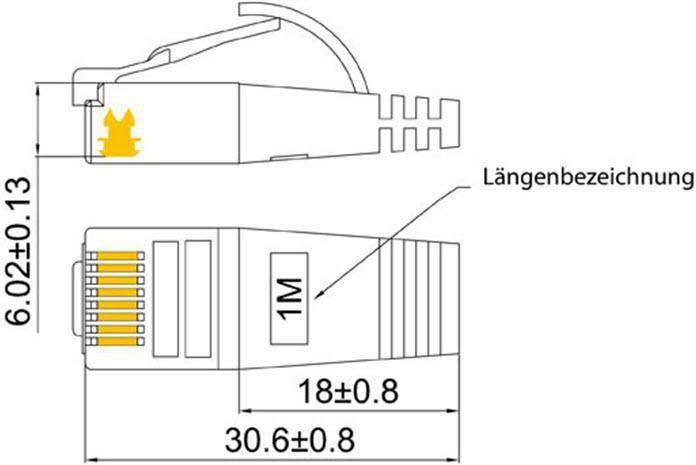 Productafbeelding Wirewin Netwerkkabel (STP, CAT6, 0.75 m)