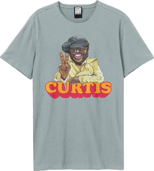 Actual product image Amplified Unisex Adult Peace Curtis Mayfield T-Shirt (L)