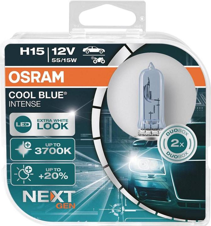 Immagine prodotto Osram 4062172387811 Lampadina alogena cool BLUE® INTENSE H15 15/55 W 12 V (H15)