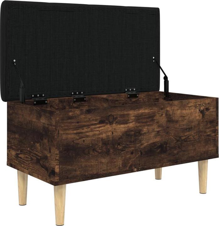 Actual product image VidaXL Bench with storage space smoked oak 82x42x46 cm (42 cm)