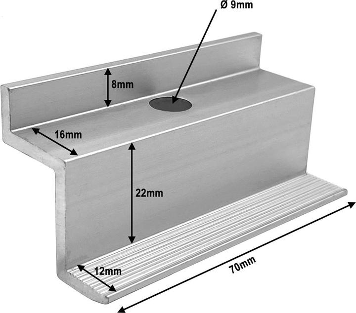 Actual product image Wattstone PV elevation flat roof for 4 solar modules 0° concrete base black building protection mat (Solar system mounting material)