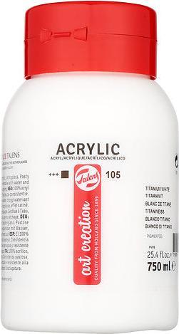 Actual product image Royal Talens Acrylic paint ArtCreation, titanium white, 750 ml (Titanium white, 750 ml)