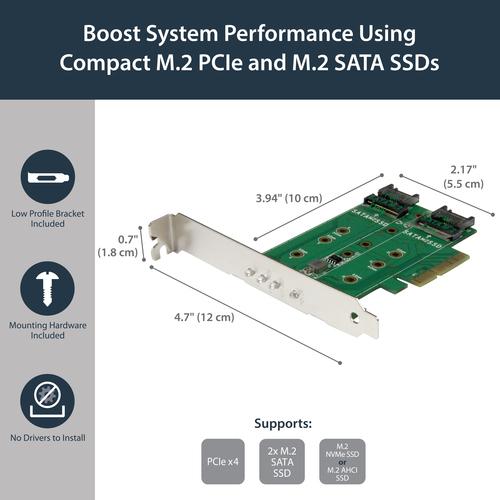 Produktbild StarTech 3PT M.2 SSD CARD - PCIE 3.0