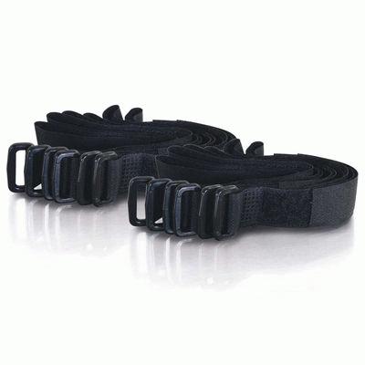 Produktbild C2G 11in Hook / Loop Cable Management Straps - 12pk Black (Klettkabelbinder, 280 mm, 12 Stk.)
