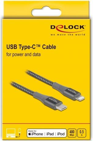 Actual product image Delock USB-C – Lightning (0.50 m, USB 2.0)