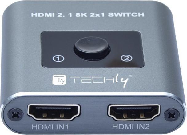 Actual product image Techly 2x1 HDMI 2.1 8K Switch