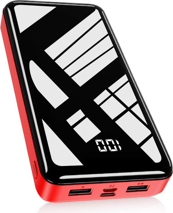 Image du produit Bextoo Banque d'alimentation 30000mAh, rouge (27000 mAh, 22.50 W, 22.50 Wh)