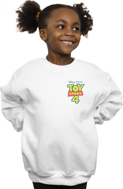 Actual product image Disney Girls Toy Story 4 Logo Breast Print Sweatshirt (128)