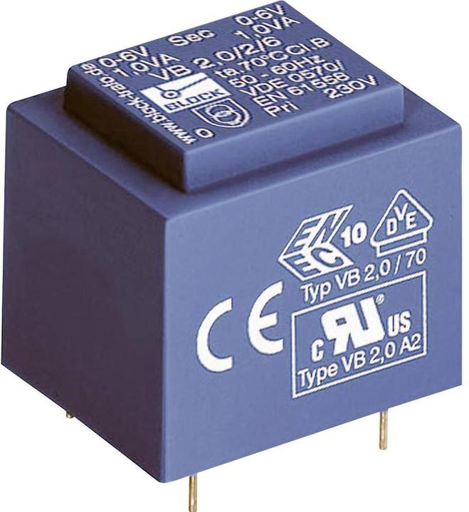 Immagine prodotto Block Transformatore PCB 2.3VA 2x24V