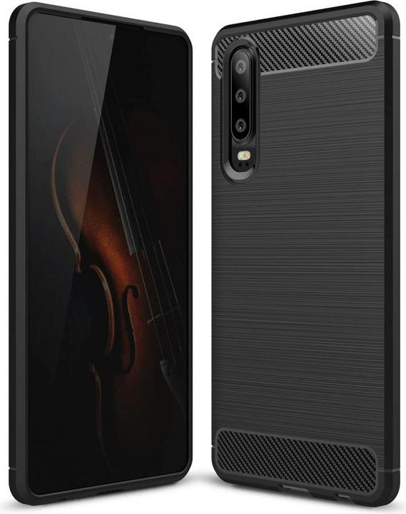 Actual product image Screenguard Huawei P30 Cover Carbon Brushed Soft TPU (Huawei P30)