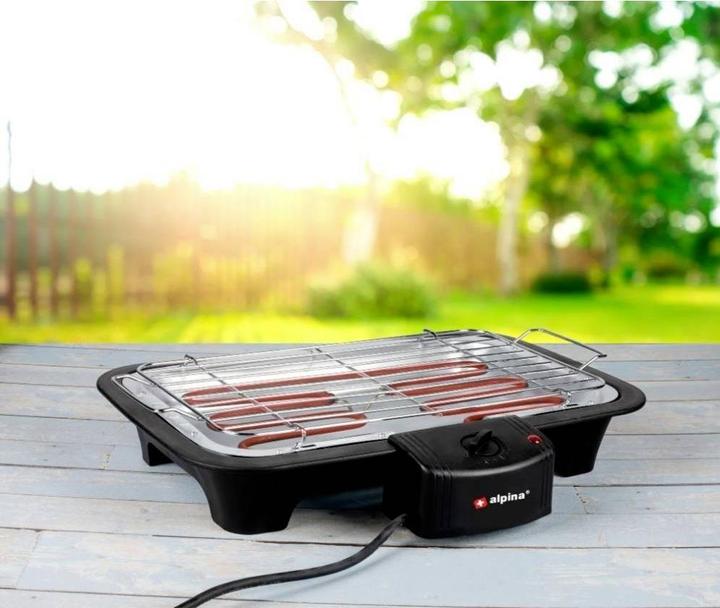 Produktbild Alpina Maschinen Elektro Tisch-Standgrill 2000W schwarz (2 kW)