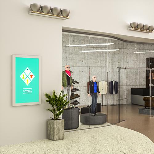 Image du produit Chief LW Series Impact On-Wall Kiosk - Portrait - Boîtier pour écran LCD - verrouillé