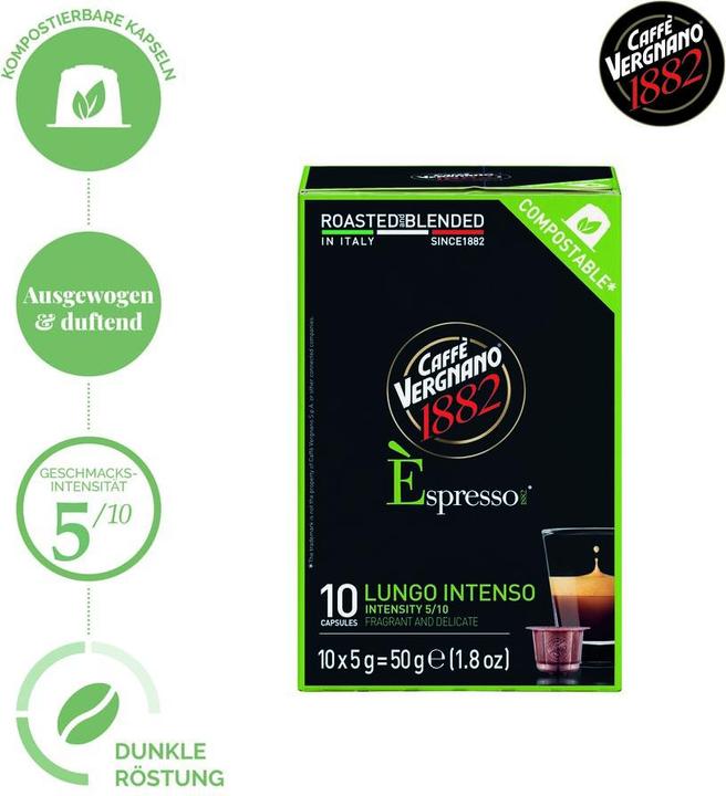 Immagine prodotto Caffè Vergnano Espresso Lungo (10 x Porta.)
