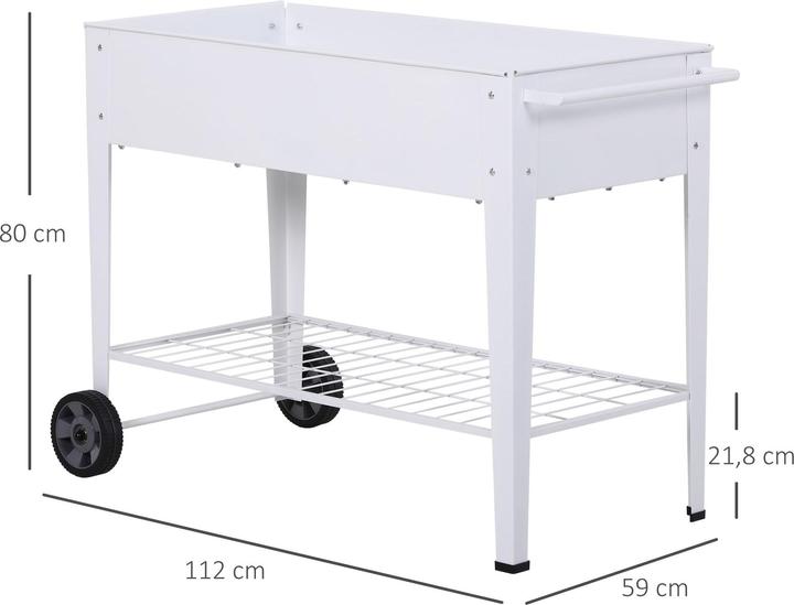 Produktbild Outsunny Mobiler Pflanzenwagen mit Stauraum
