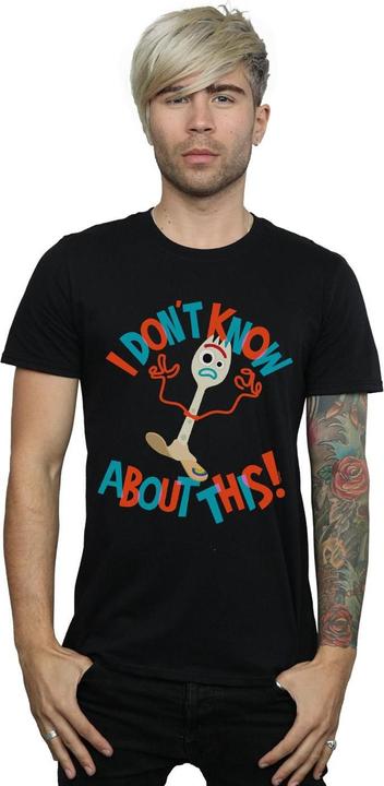 Actual product image Disney Mens Toy Story 4 Forky I Dont Know About This T-Shirt (S)