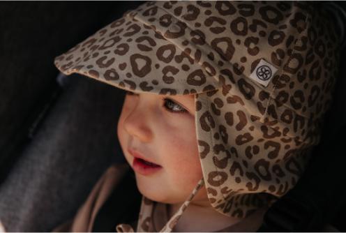 Immagine prodotto Cloby Wende-Sonnenhut UPF 50+ Leopard Brown Sandy Beach