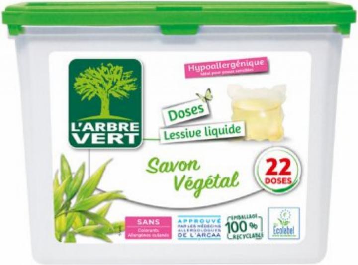 Produktbild L'arbre vert Öko Flüssigwaschmittel Caps französisch (22 Waschgänge, Tabs)