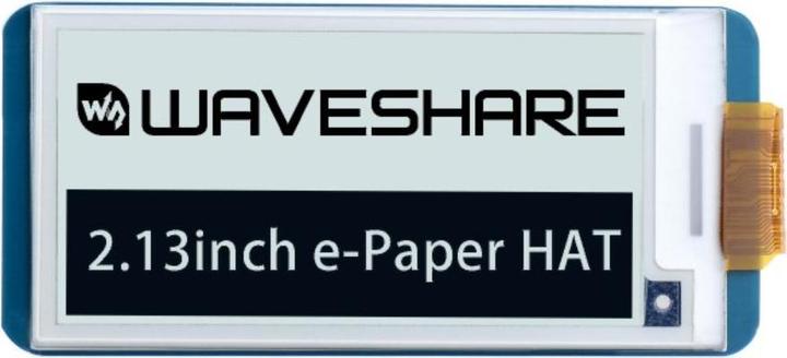 Image du produit WaveShare 250x122 2.13inch Noir Blanc E-Ink Display Raspberry Pi HAT