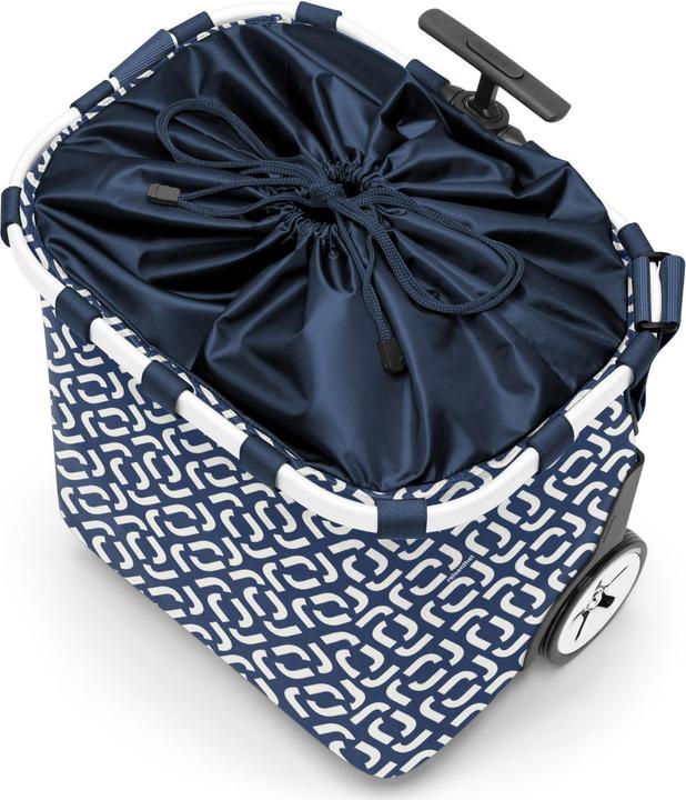 Image du produit reisenthel Chariot à provisions Carrycruiser Signature bleu marine/blanc