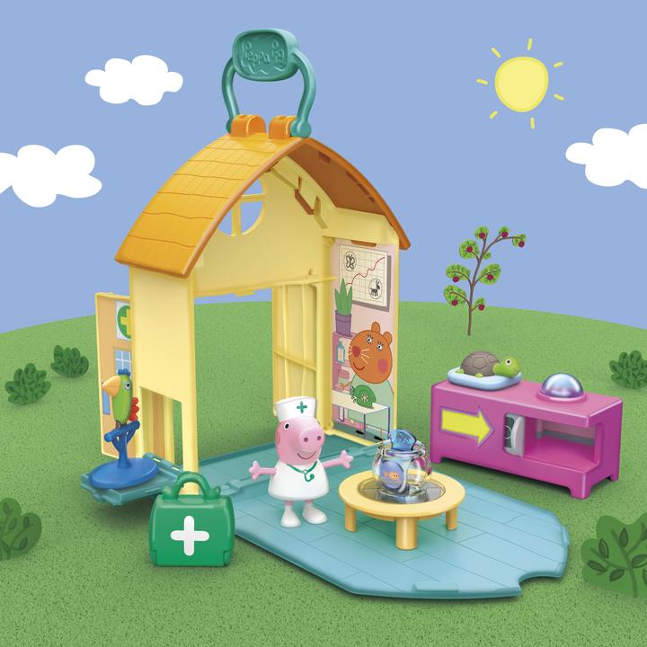 Produktbild Hasbro Peppa’s Adventures Peppa beim Tierarzt Spielset, Vorschulspielzeug, mit 1 Figur und 3 Acce