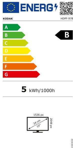 Energie-Label Kodak WIFI Photo Frame HDPF-978 (9.70", 2048 x 1536 Pixel)