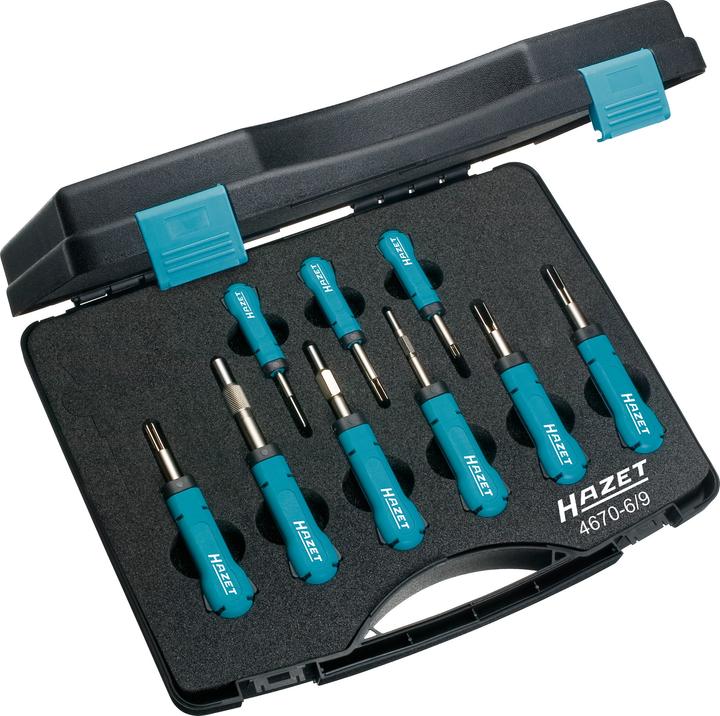 Actual product image HAZET Cable release tool assortment 4670-6/9 ∙ Number of tools: 9