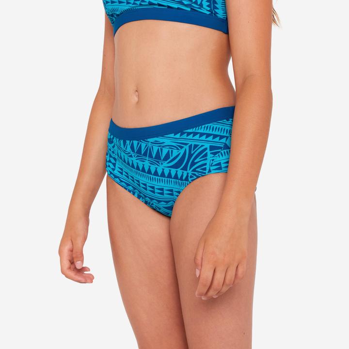 Image du produit Nabaiji Bas de maillot de bain natation Fille - 500 Kamyleon fatu bleu turquoise (10, 11, 12)