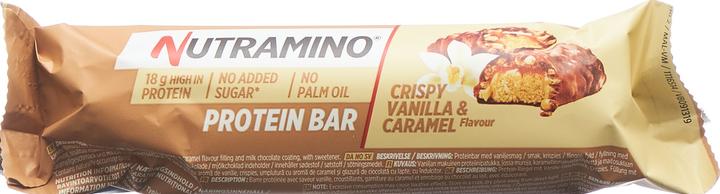 Actual product image Nutramino Crispy Proteinbar Vanilla & Caramel (64g) (Vanilla flavour, Crispies, 1 pcs., 56 g)