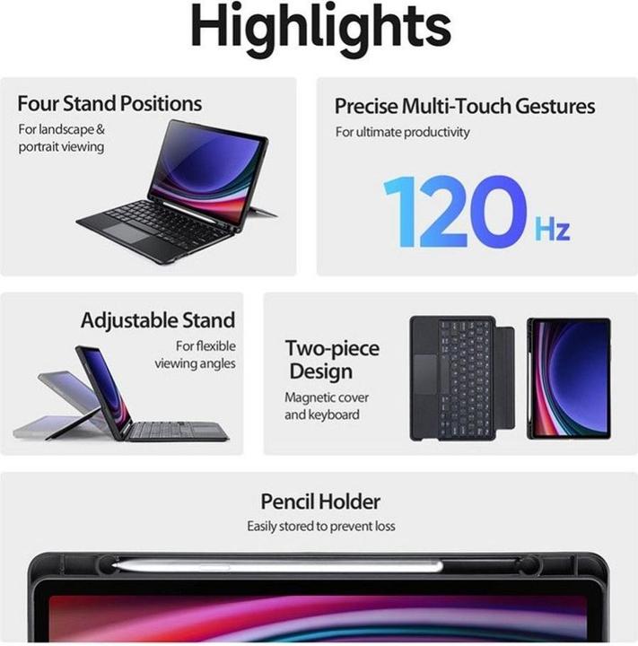 Actual product image Dux Ducis DK Series Keyboard Case (US, Galaxy Tab S9)