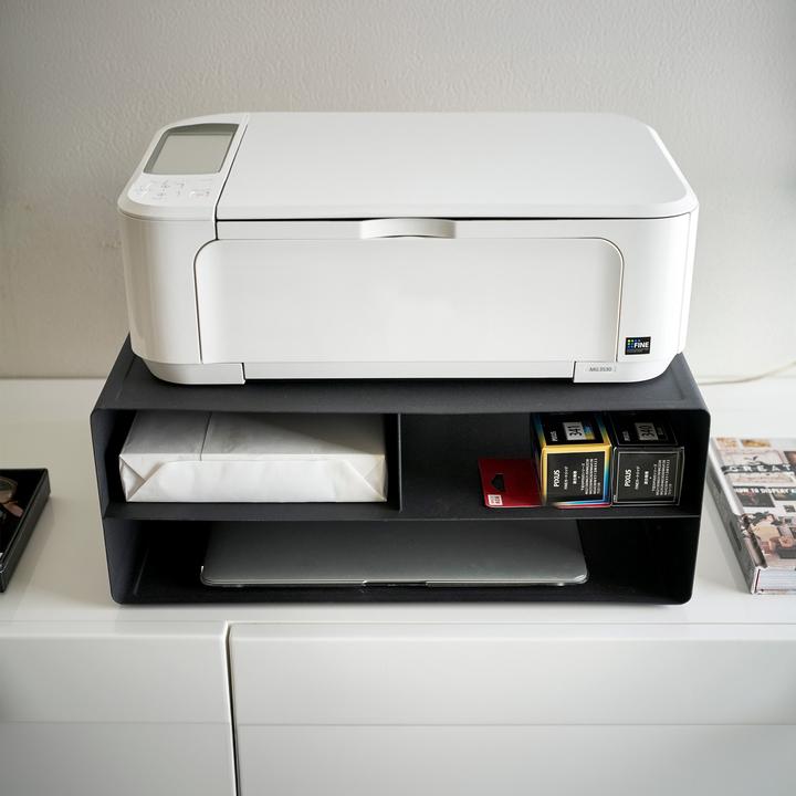 Produktbild Yamazaki Drucker-Regal mit Rollen TOWER (48 x 37 x 19 cm)