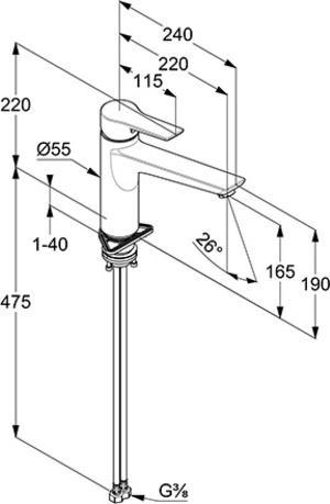 Image du produit Kludi Mitigeur d'évier MIX DN 15 ma-sw