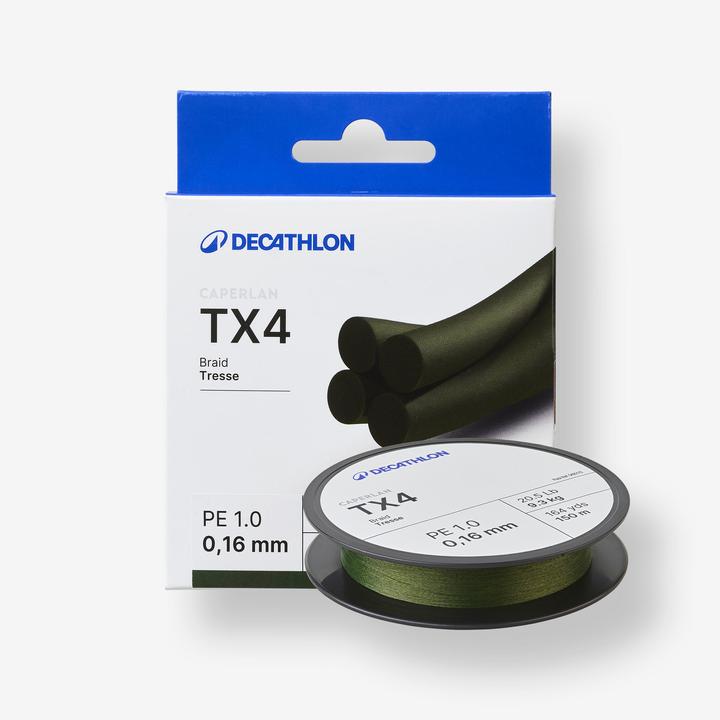 Image du produit Caperlan Tresse pêche aux leurres 4 brins TX4 Kaki