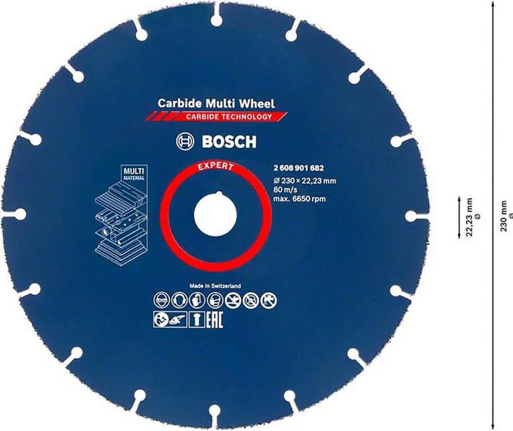 Produktbild Bosch Professional Zubehör Expert Carbide Multi Wheel Trennscheibe, 230 mm, 22,23 mm