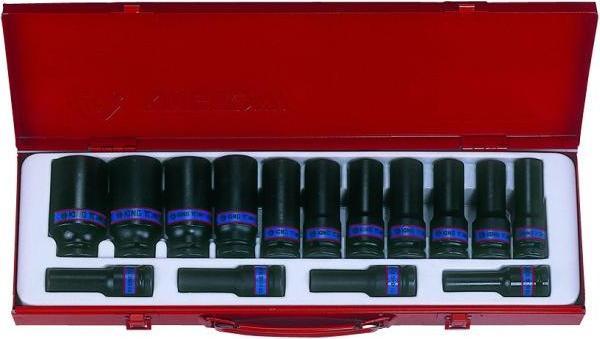 Image du produit King TONY NASADKI UDAROWE DŁUGIE 1/2" KOMPLET 15 elem. 10-32mm