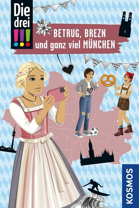 Actual product image Kosmos Die drei!!!, Betrug, Brezn und ganz viel München (German, Henriette Wich, Ina Biber, Franziska Misselwitz, 2024)