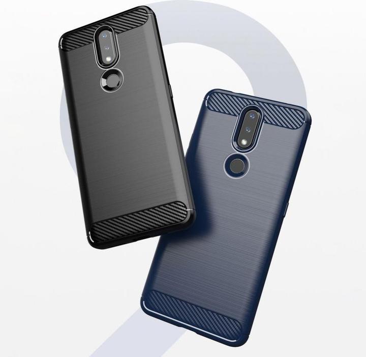 Immagine prodotto Hurtel Custodia Carbon Case Flexible Cover TPU per Nokia 2.4 nero (Nokia 2.4)