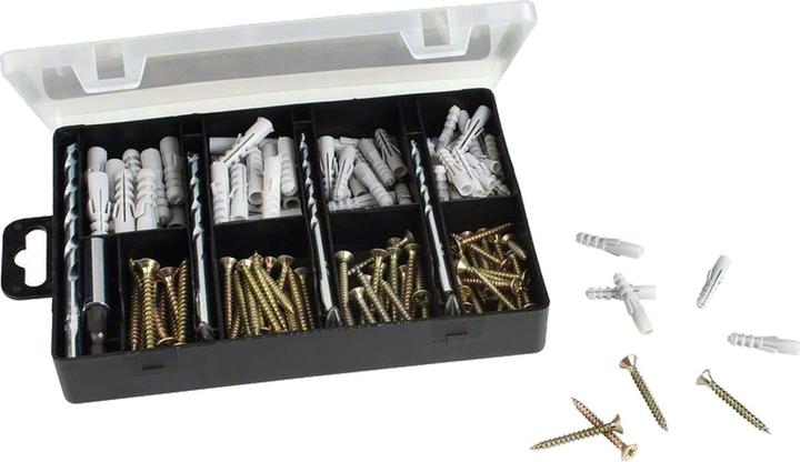 Actual product image Bosch Zubehör Fastening set 173 pieces, drill bits, dowels, screws, bits in sorting box (173 Screws per piece)