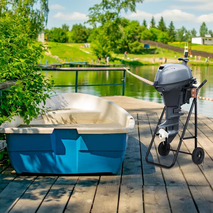 Actual product image Relaxdays Outboard motor stand