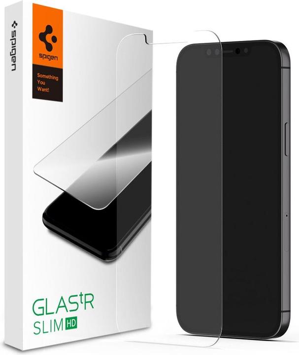 Actual product image Spigen Glass TR screen protector 1 pc. (1 Piece, Apple iPhone 12, Apple iPhone 12 Pro)