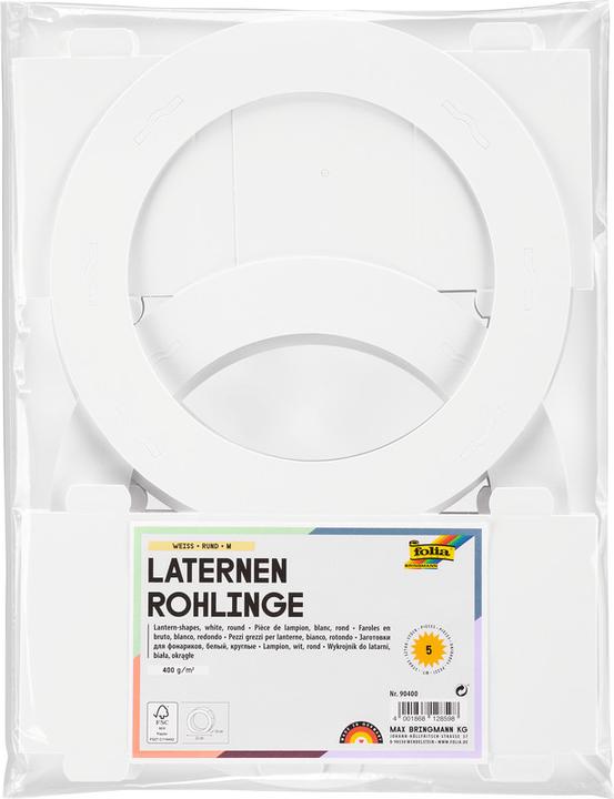 Immagine prodotto Folia Sbozzi per lanterne tondo (Bianco, 5 x)