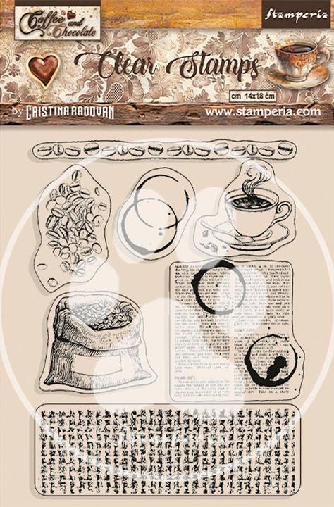 Produktbild Stamperia Clear-Stamps "Coffee and Chocolate"