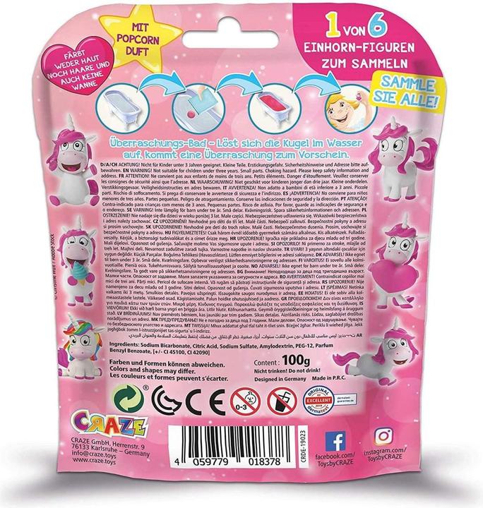 Actual product image Craze Bath ball Inkee: With surprise - Unicorn (Bath bombs)