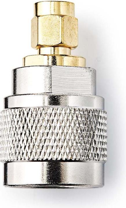 Image du produit Nedis Adaptateur SMA | Fiche SMA | Fiche N | Plaqué or | 50 Ohm | Droite | Cuivre | Or / Argent | (Câble d'antenne)