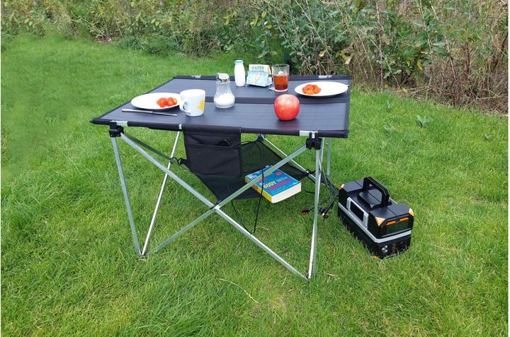 Actual product image Technaxx Foldable solar camping table 60W TX-252